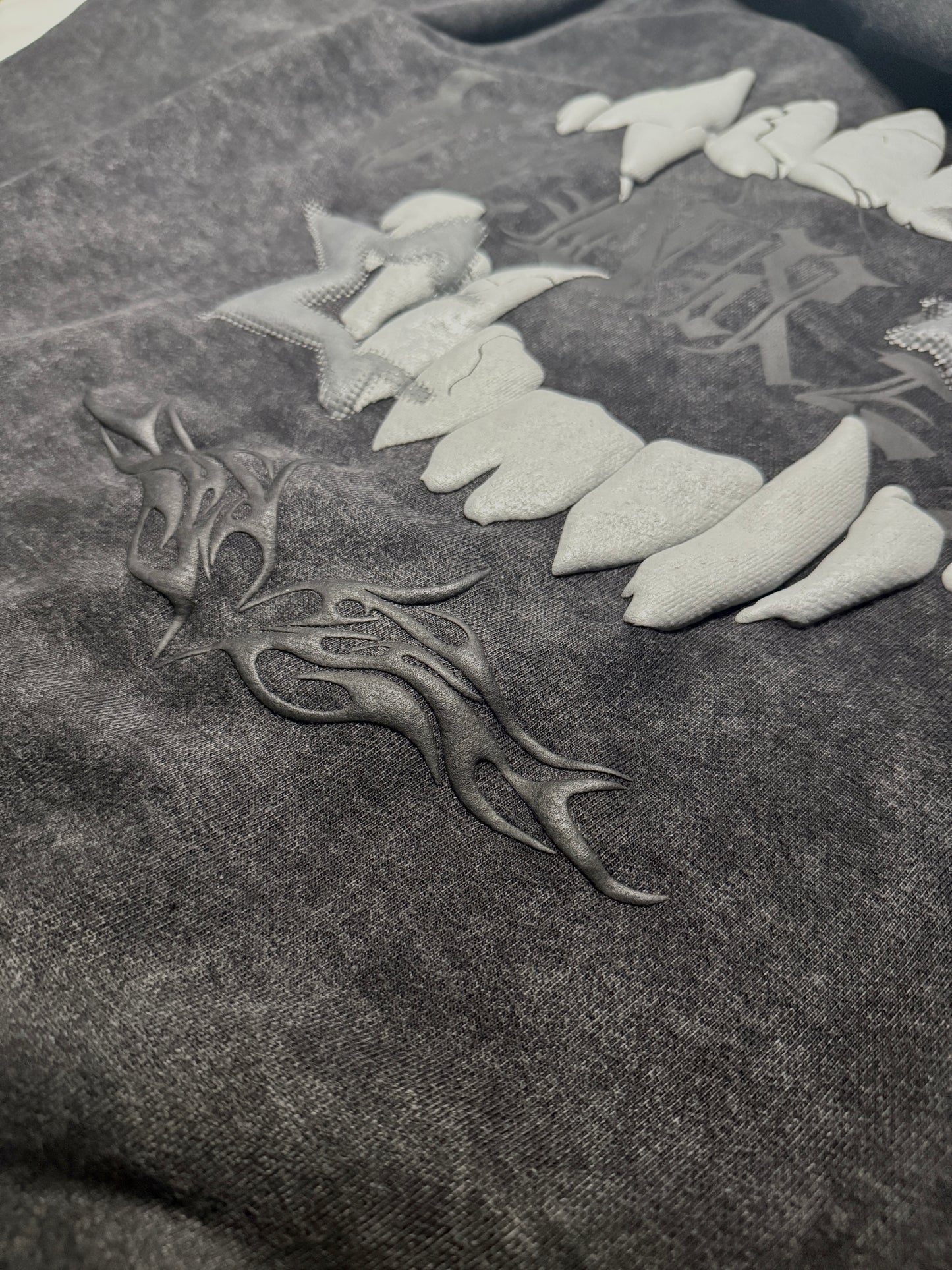 PUFF VENXZYL ZIPUP (BLACK ACIDWASH)