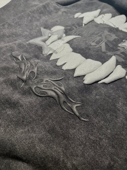 PUFF VENXZYL ZIPUP (BLACK ACIDWASH)