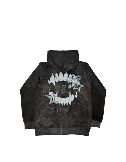 PUFF VENXZYL ZIPUP (BLACK ACIDWASH)