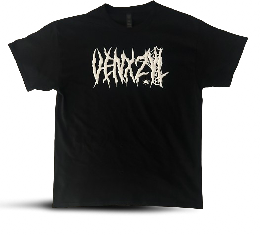 HEAVYWEIGHT "VENXZYL" BLACK T-SHIRT 100% COTTON TEE